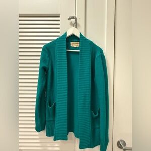 Ambiance Teal Open Front Cardigan